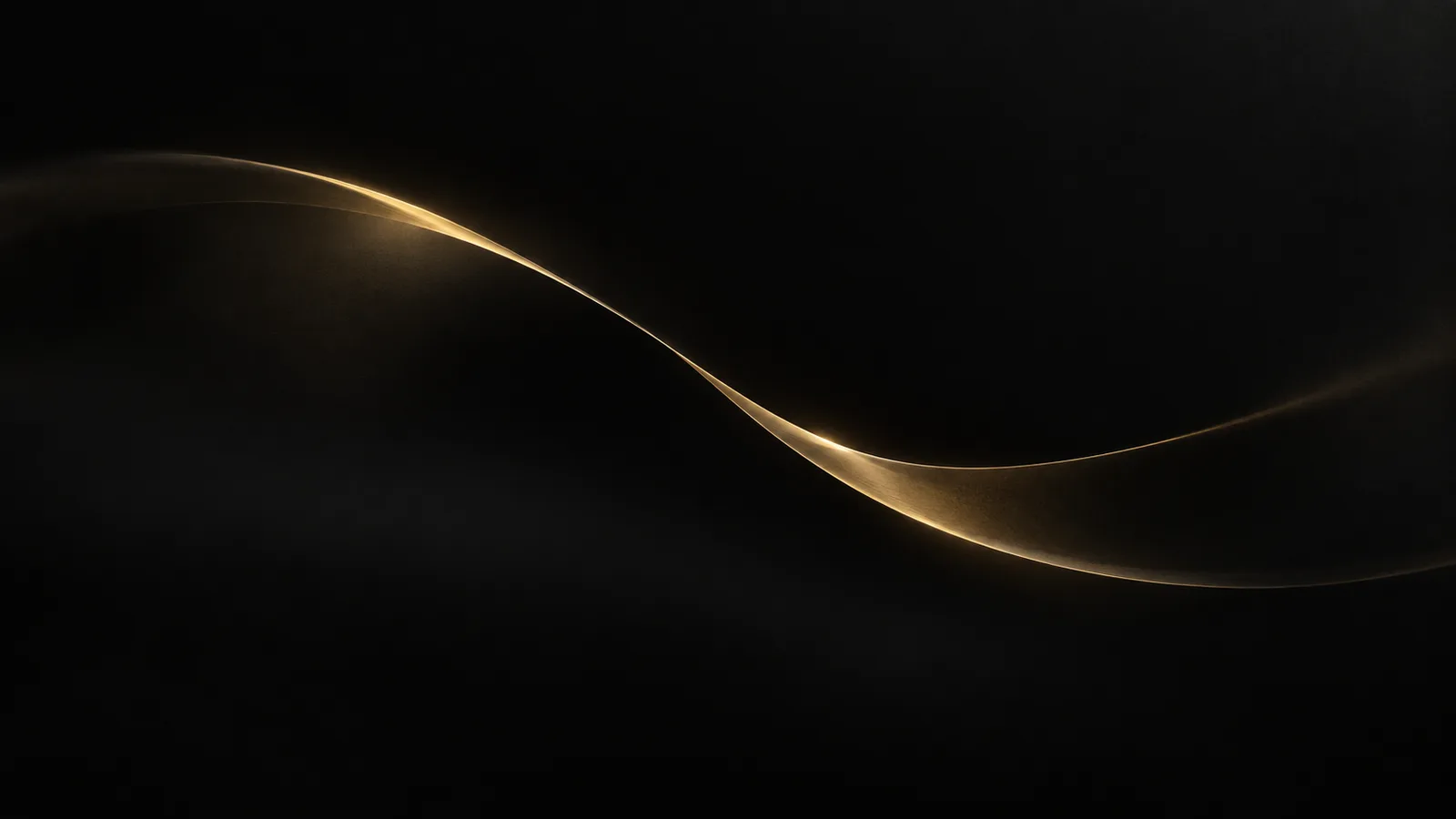 Two ribbons of gold light crossing in dark space, echoing a quiet conversation